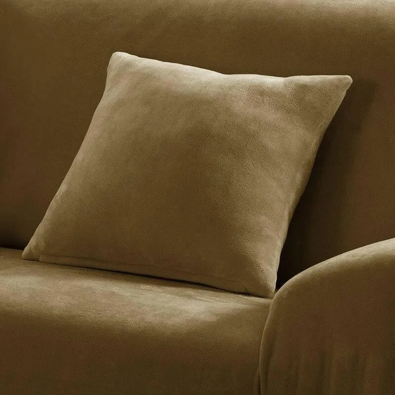 2 Housses De Coussin En Velours Vert Army 45x45cm