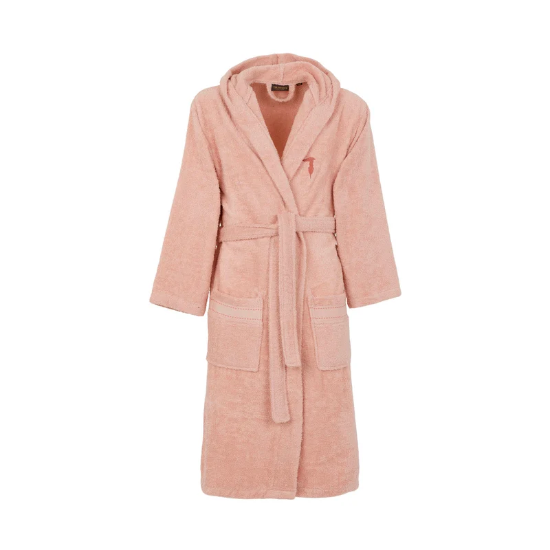 Accappatoio con Cappuccio ribbon in Cotone 380 gr/mq