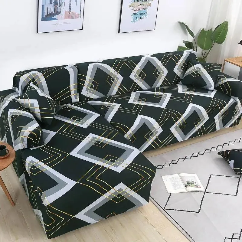 Motif Genista - Housse de Canapé d’Angle Extensible