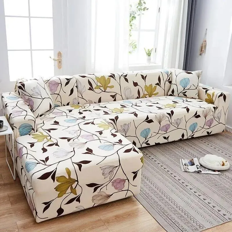 Housse De Canapé d'Angle Extensibles - Motif Rubia