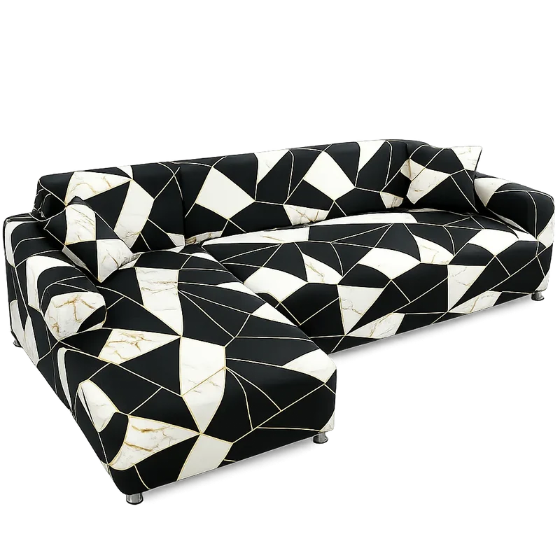 Motif Galeopsis - Housse de Canapé d’Angle Extensible