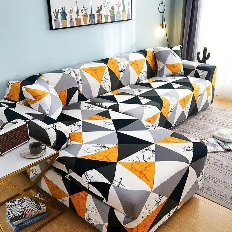Motif Lepourasi - Housse de Canapé d’Angle Extensible