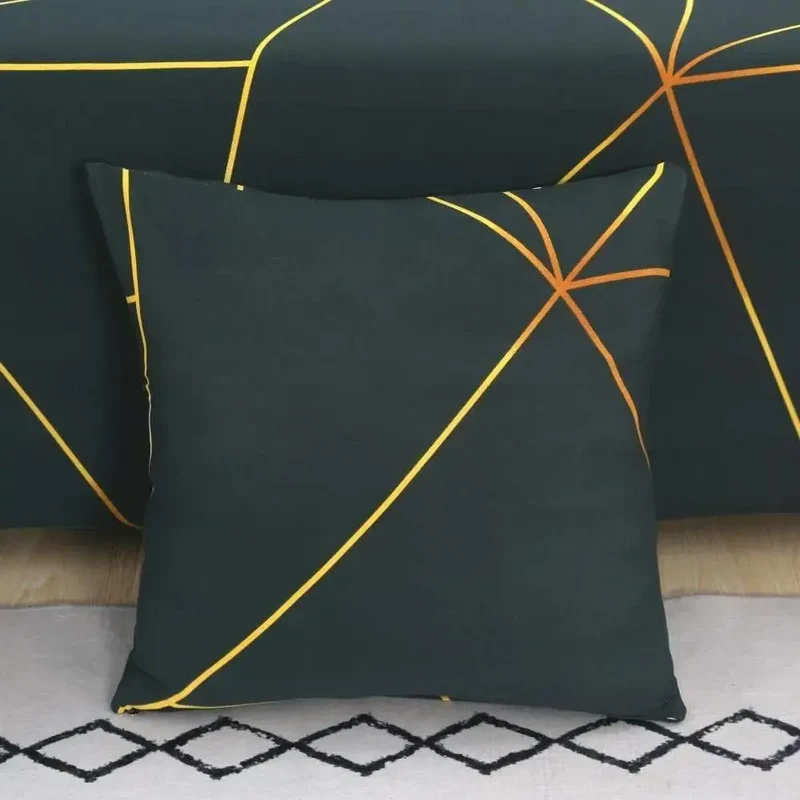 Motif Composées - Housse de Canapé d’Angle Extensible