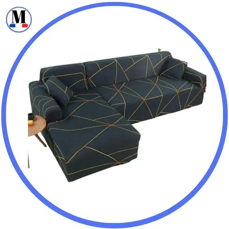 Motif Composées - Housse de Canapé d’Angle Extensible