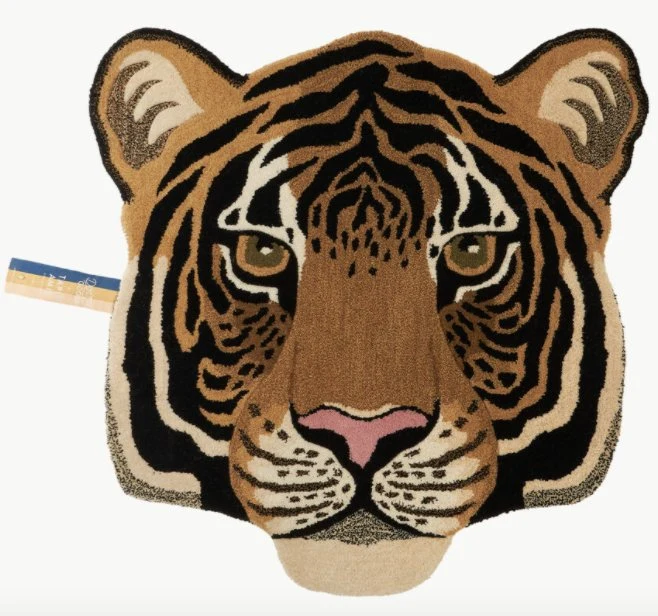Tigerhoved tæppe i uld – Doing Goods