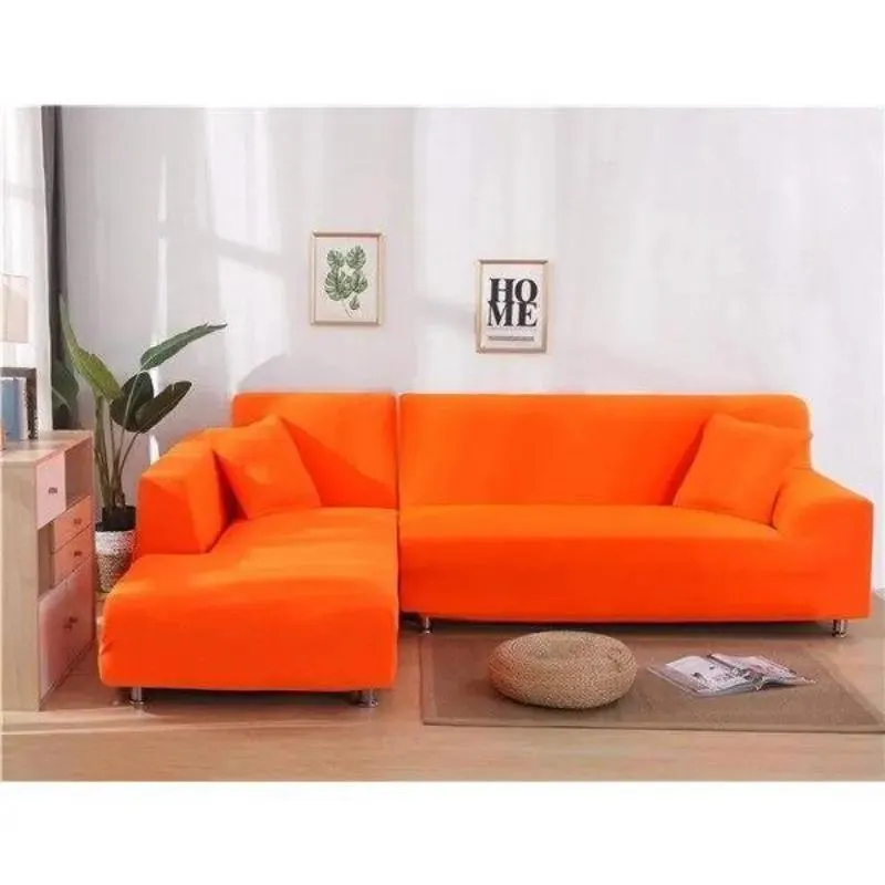 Housse de Canapé d’Angle Orange