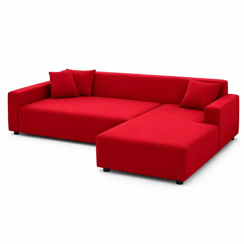 Housse de Canapé d’Angle Rouge Clair