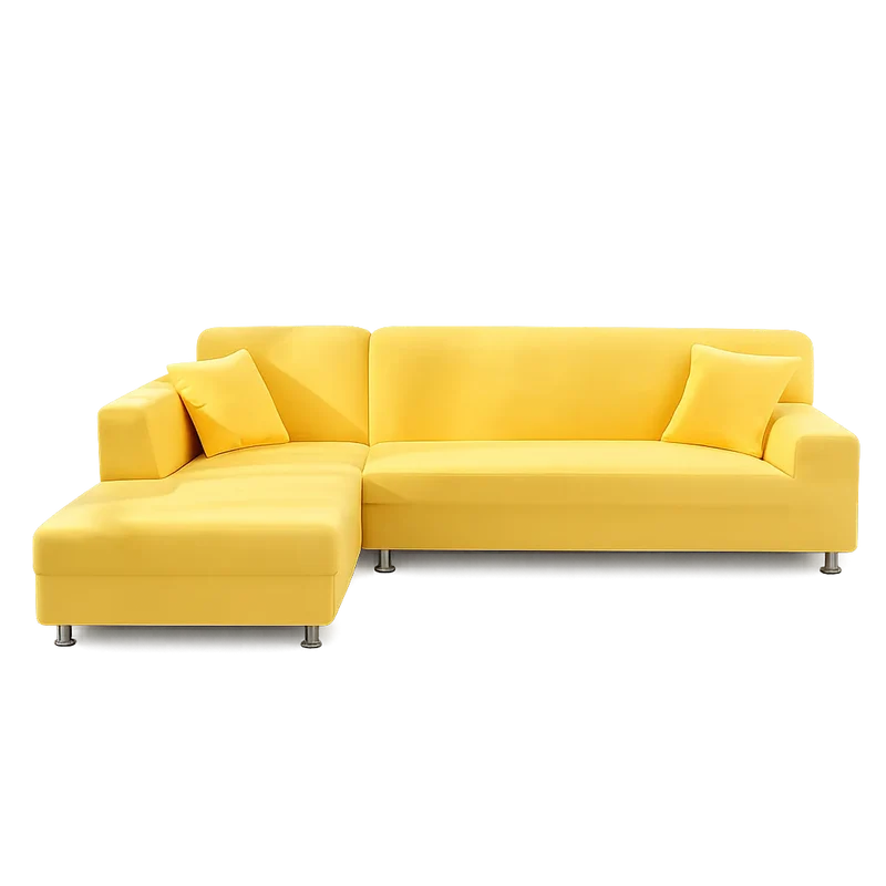 Housse de Canapé d’Angle Jaune