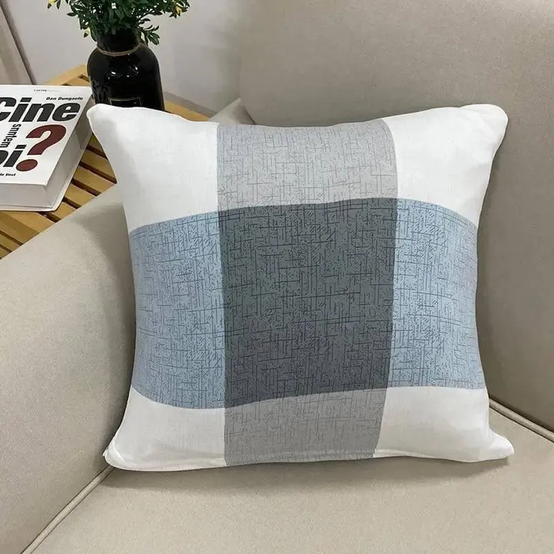 2 Housses De Coussin Damier Pour Canapé - 45 x 45 Cm