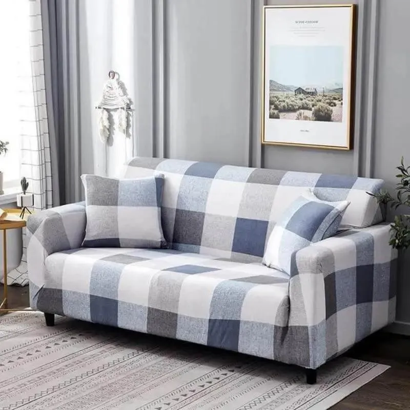 2 Housses De Coussin Damier Pour Canapé - 45 x 45 Cm