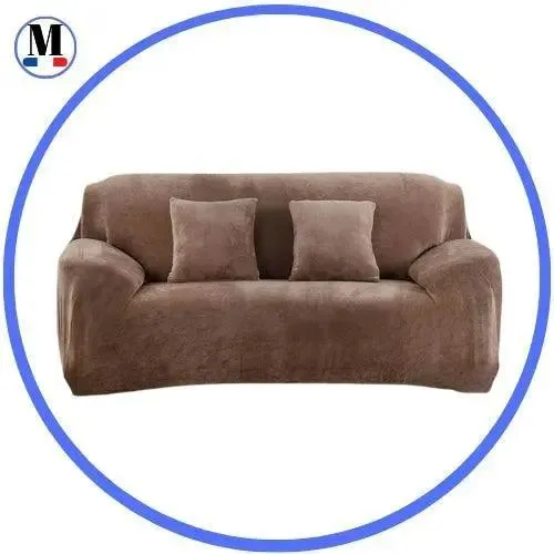 Velours Camel - Housse de Canapé Extensible