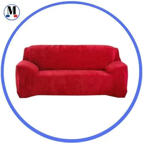 Velours Rouge - Housse de Canapé Extensible