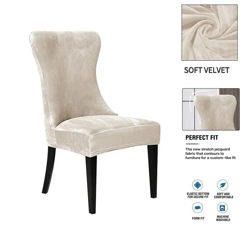 Housse Chaise Velours Doux YUKANA