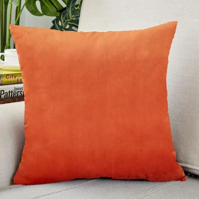 Housse de Coussin Velours 30x50cm Orange