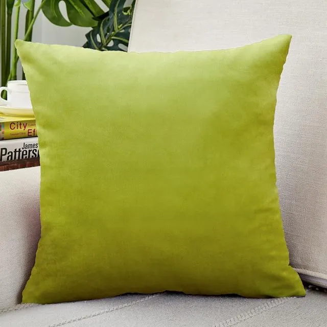 Housse de Coussin Velours 30x50cm Vert Pomme