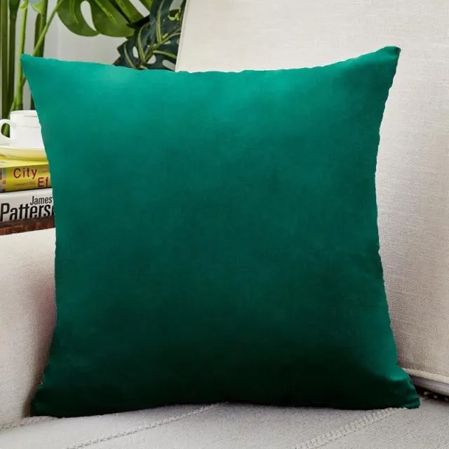 Housse de Coussin Velours 30x50cm Vert Forêt