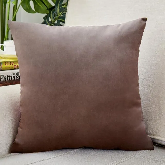 Housse de Coussin Velours 30x50cm Chocolat