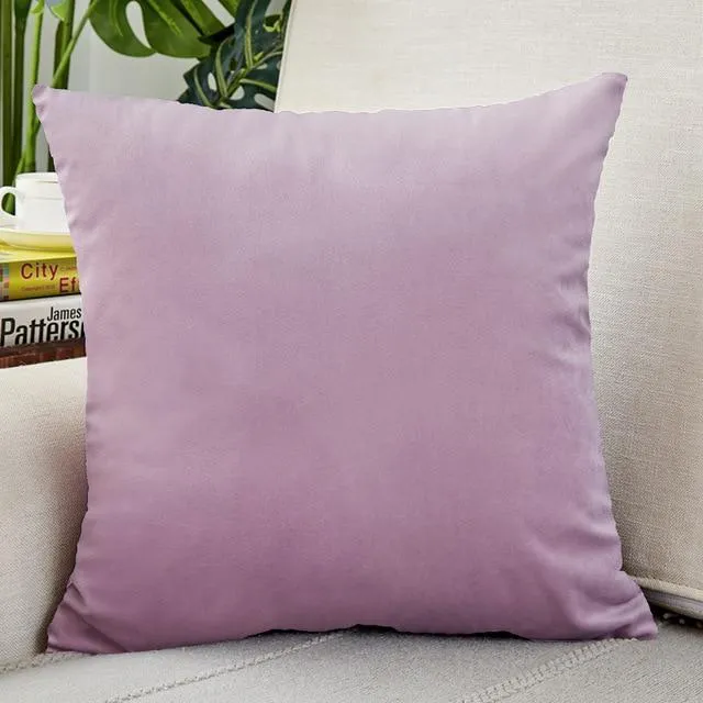 Housse de Coussin Velours 45x45cm Mauve