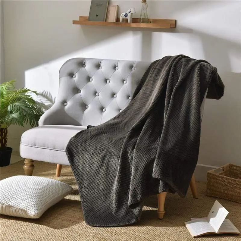 Plaid Canapé Polyester Texturé QUILIS