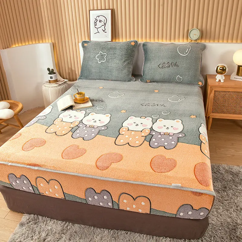 Housse Matelas Velours Anti-glisse BLOSSOM