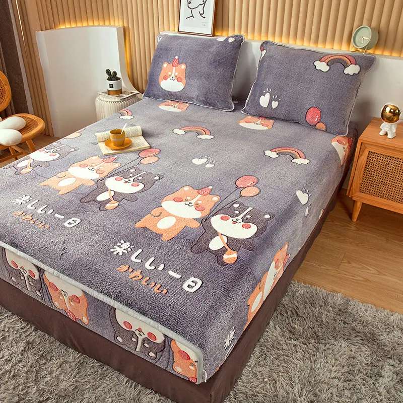 Housse Matelas Velours Anti-glisse BLOSSOM