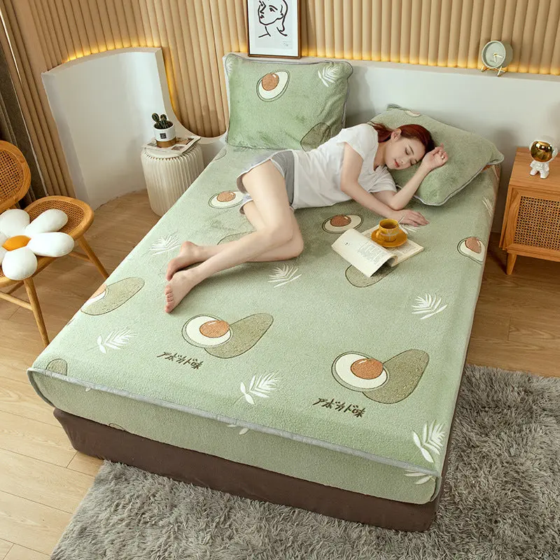 Housse Matelas Velours Anti-glisse BLOSSOM