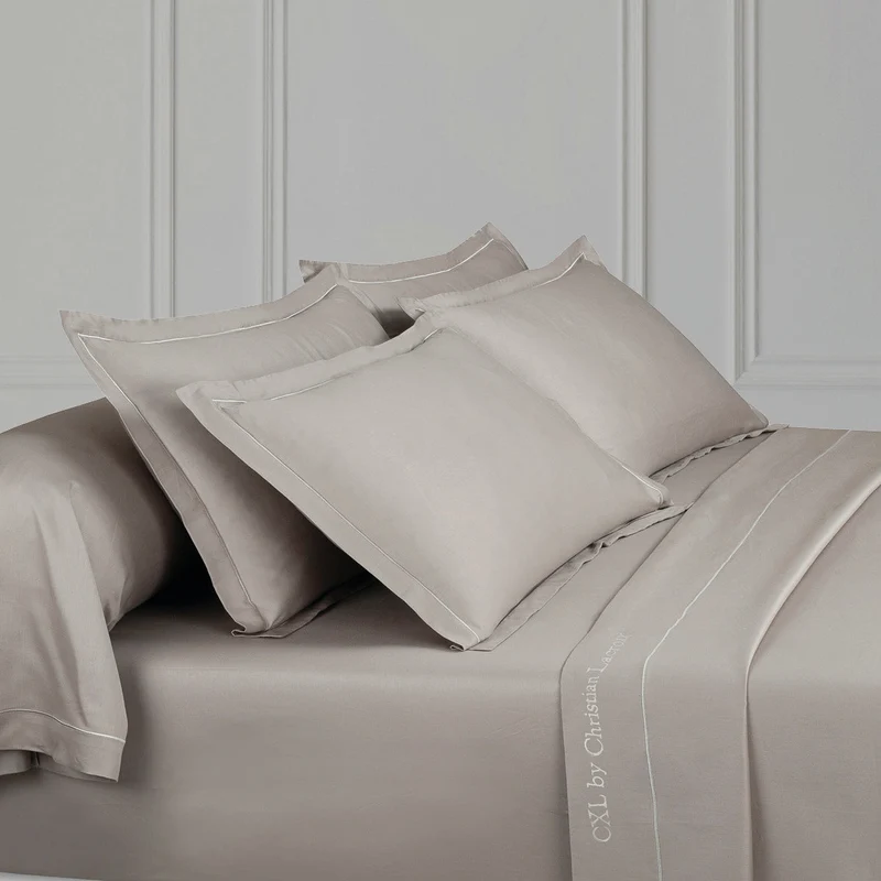 Drap plat satin de coton - Uni 1 baratta Taupe 01