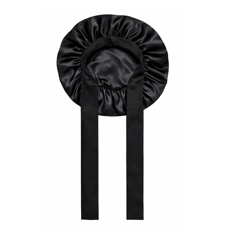 Bonnet de nuit en soie ajustable