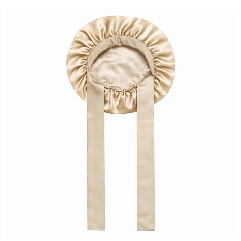 Bonnet de nuit en soie ajustable