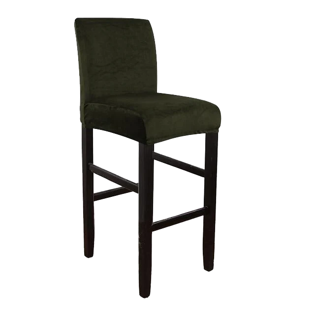 Housse de Tabouret de Bar Velours Vert Kaki