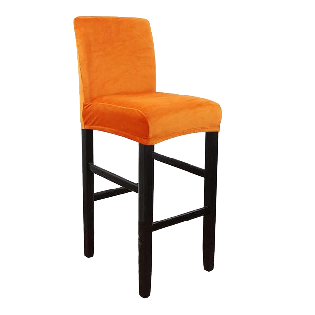 Housse de Tabouret de Bar Velours Orange