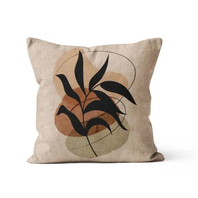 Housse de Coussin 45x45 Lin Ethnique