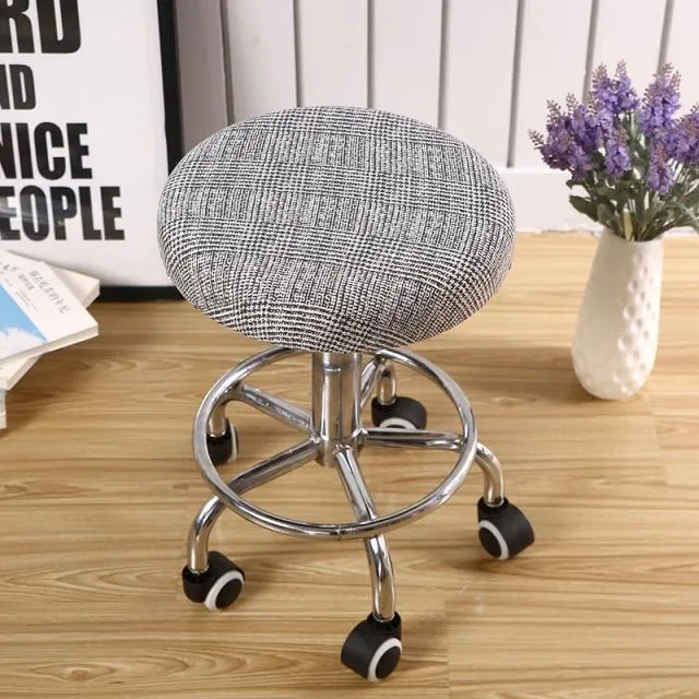 Housse de Tabouret Rond Scandinave