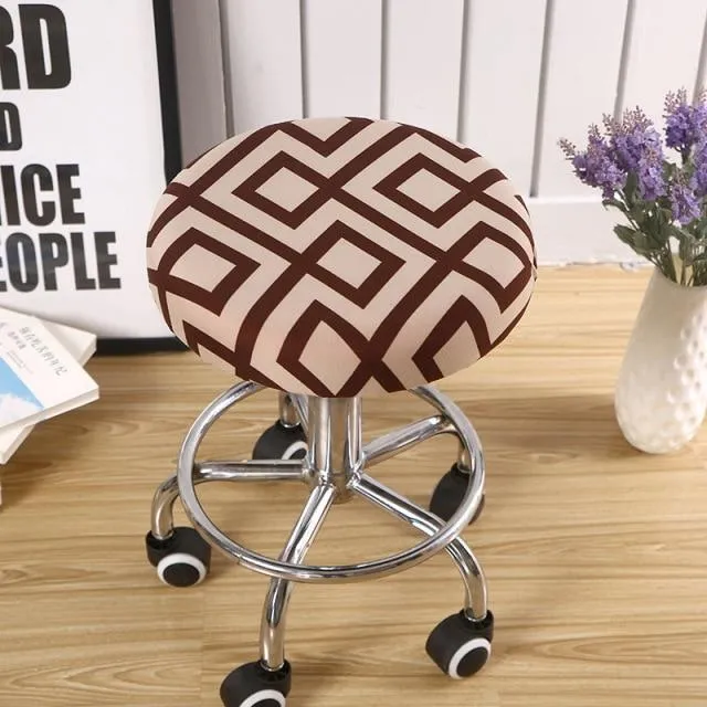 Housse de Tabouret Rond Retro