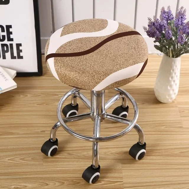 Housse de Tabouret Rond Retro