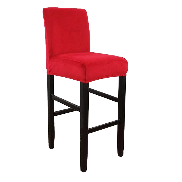 Housse de Tabouret de Bar Velours Rouge