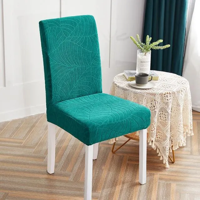 Housse de Chaise à Motifs Floraux Vert Canard