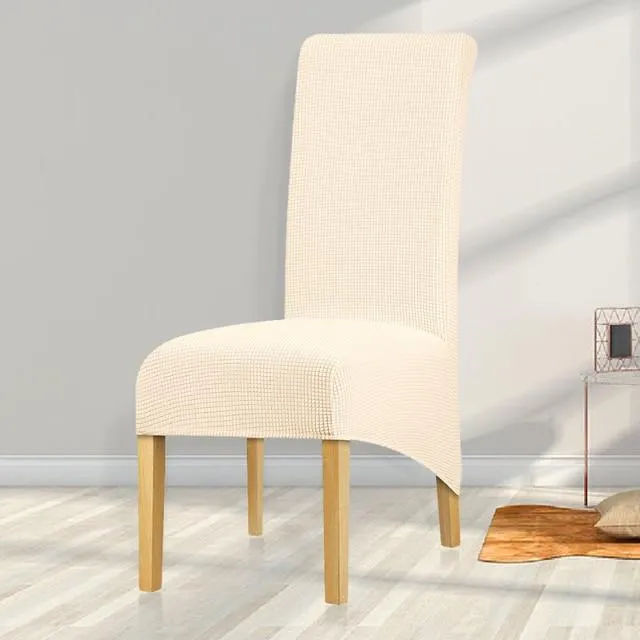 Housse de Chaise Grande Taille Jacquard Crème