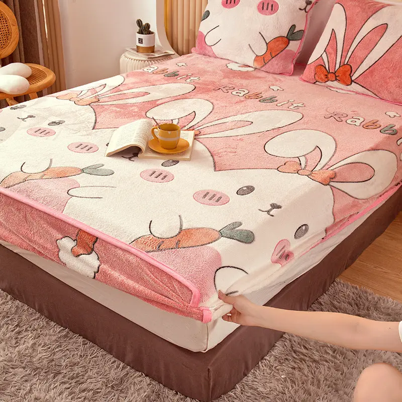Housse De Matelas Velours Antidérapante FLORINA