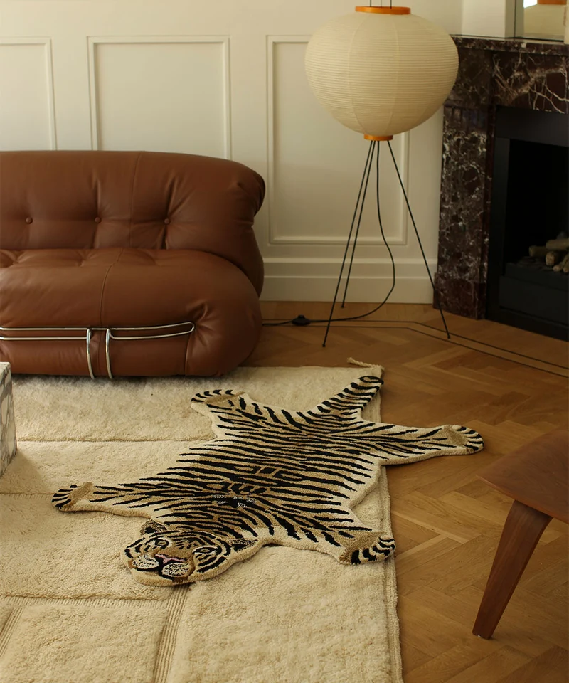 Drowsy tiger tæppe i uld – Doing Goods