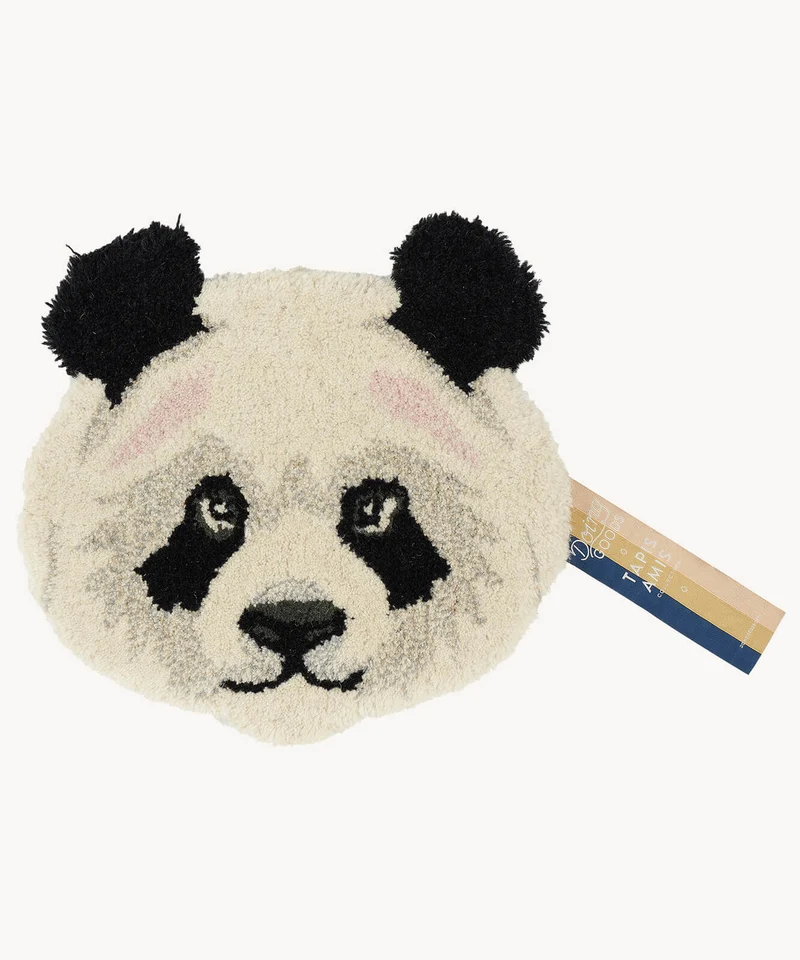 Pandahoved tæppe i uld – Doing Goods