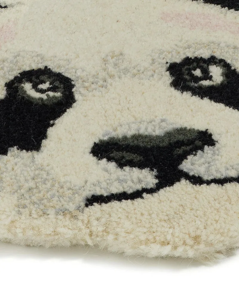 Pandahoved tæppe i uld – Doing Goods