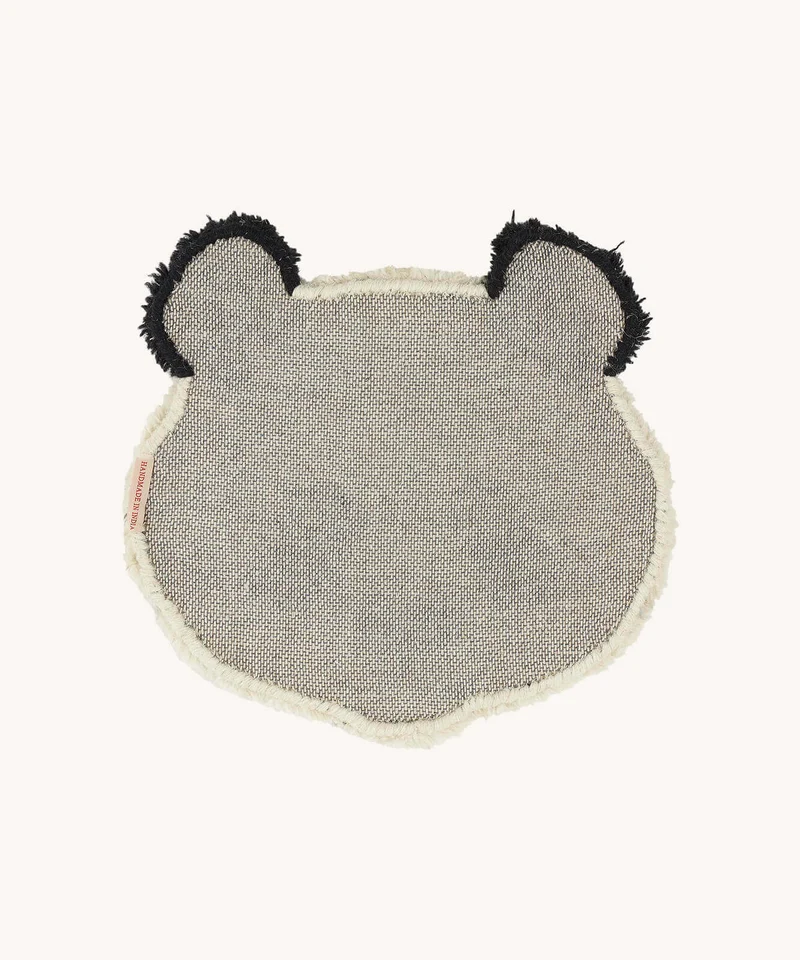 Pandahoved tæppe i uld – Doing Goods