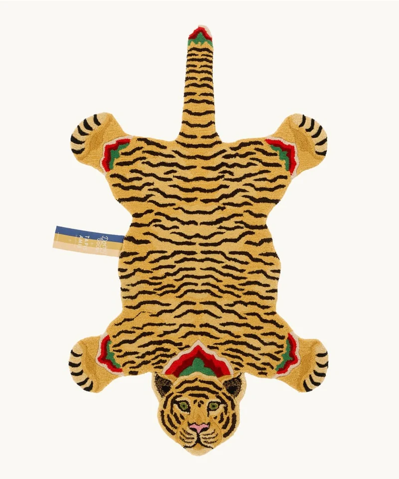 Bombay tiger tæppe i uld – Doing Goods