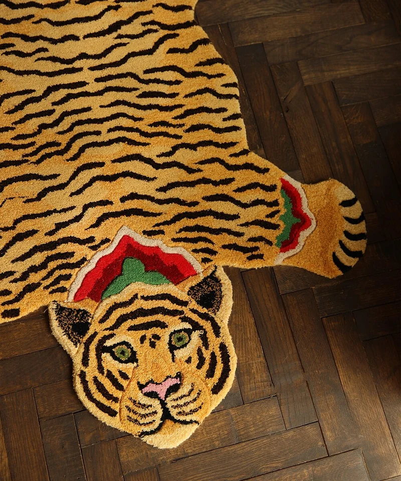 Bombay tiger tæppe i uld – Doing Goods