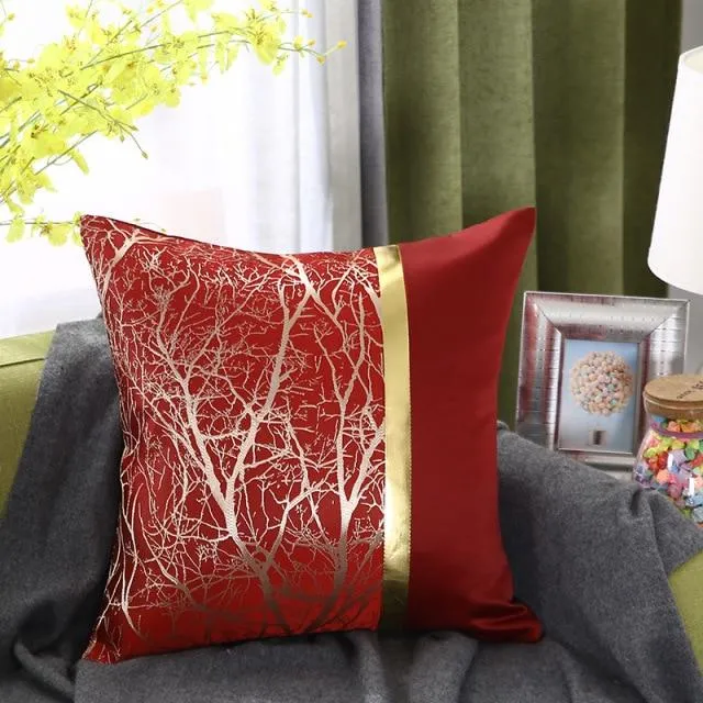 Housse de Coussin 45x45cm Royal en Soie Rouge