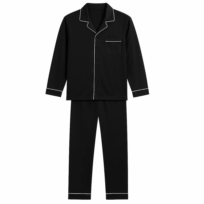 Pyjama long en soie pour homme