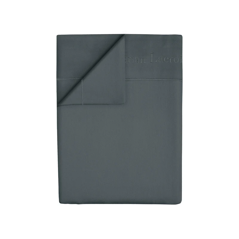 Drap plat satin de coton - Uni 1 baratta Gris 02