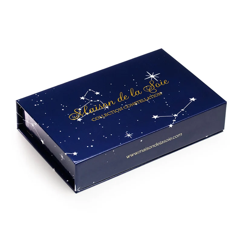 Taie d’oreiller en soie imprimé Constellation