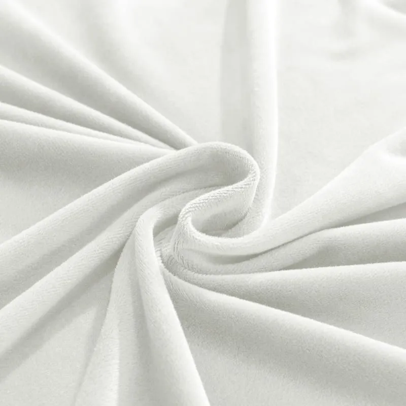 Housse de Canapé d'Angle Velours Blanc